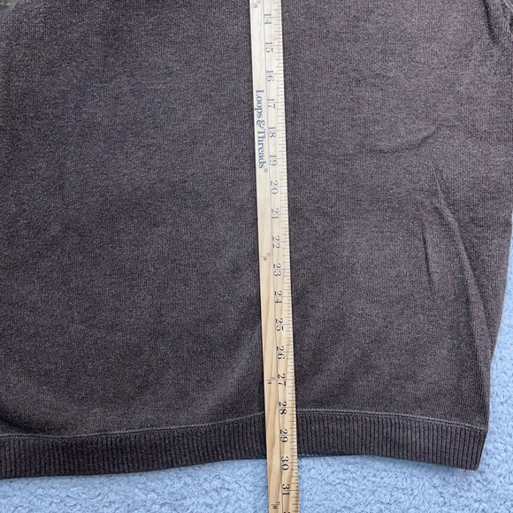 Tommy Bahama 1/4 Zip Sweater Mens 2XL Brown Mock Neck Heavy Pullover Long Sleeve - Picture 4 of 7